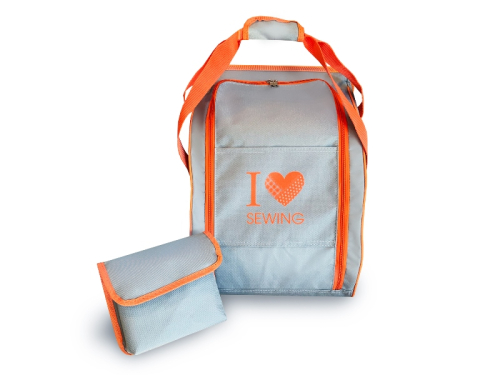 Overlockertasche Grau / Orange